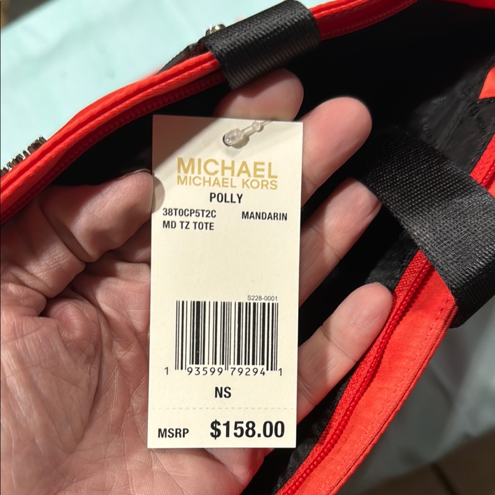 Michael Kors orange  and Black Luggage Travel Bag - Picture 4 of 4